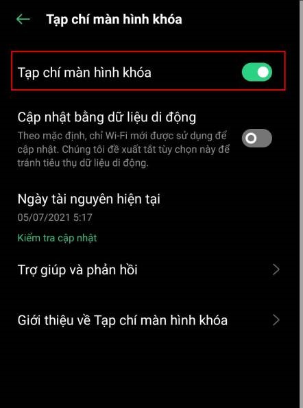 Ảnh minh hoạ: cài đặt tạp chí màn hình khóa trên Oppo (4)