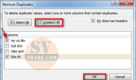 Ảnh minh hoạ: Tìm giá trị trùng nhau trong excel (3)