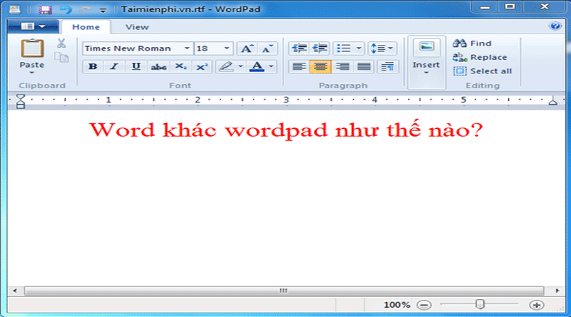 Ảnh minh hoạ: Wordpad là gì (2)