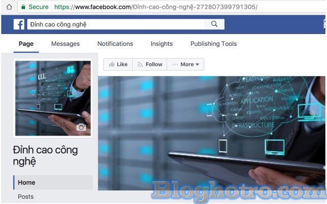 Ảnh minh hoạ: đổi đường link URL trên fanpage facebook