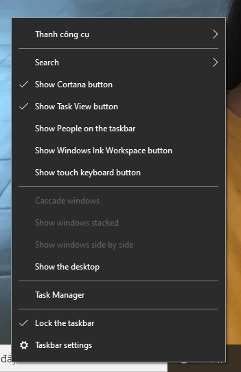 Ảnh minh hoạ: Unikey không hiển thị trên Taskbar máy tính windows (1)