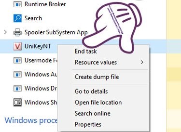 Ảnh minh hoạ: Unikey không hiển thị trên Taskbar máy tính windows (3)