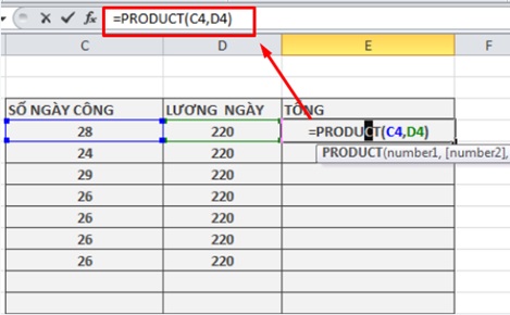 Ảnh minh hoạ: cách dùng địa chỉ tương đối trong file Exccel