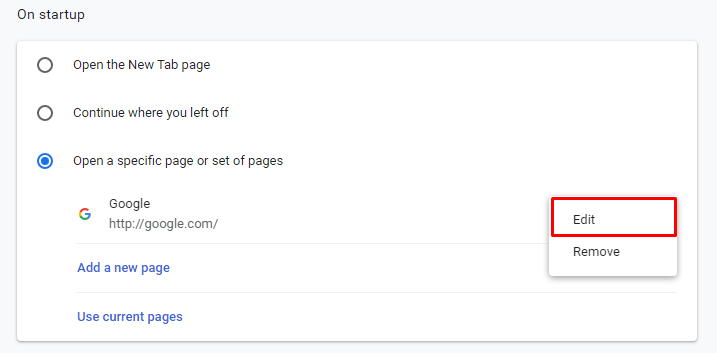 Ảnh minh hoạ: xóa trang web mặc định trên Chrome (3)