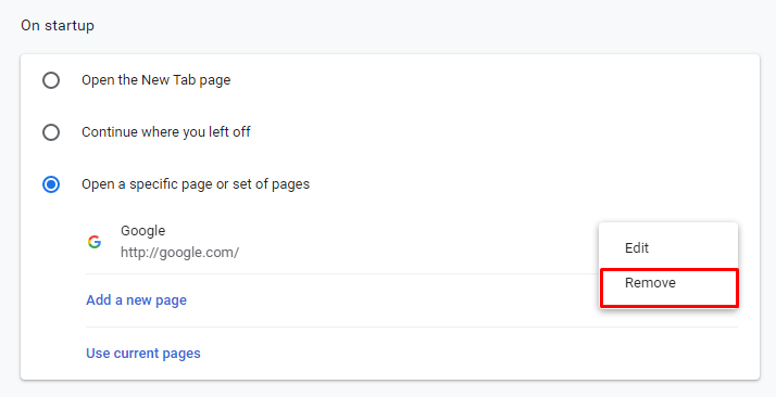 Ảnh minh hoạ: xóa trang web mặc định trên Chrome (4)