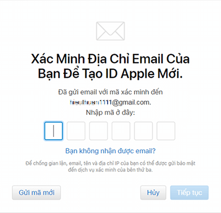 Ảnh minh họa: Tạo tài khoản iCloud(3)