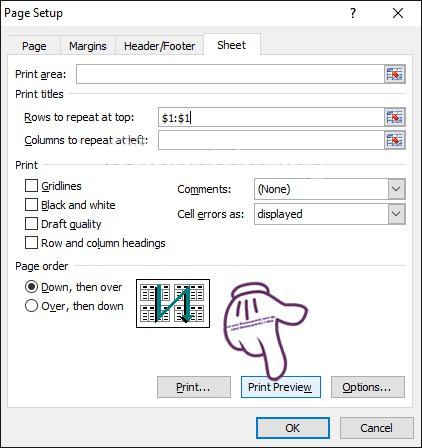 Ảnh minh hoạ: Cách lặp lại tiêu đề trong Excel (4)