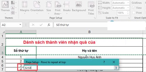Ảnh minh hoạ: Cách lặp lại tiêu đề trong Excel (5)