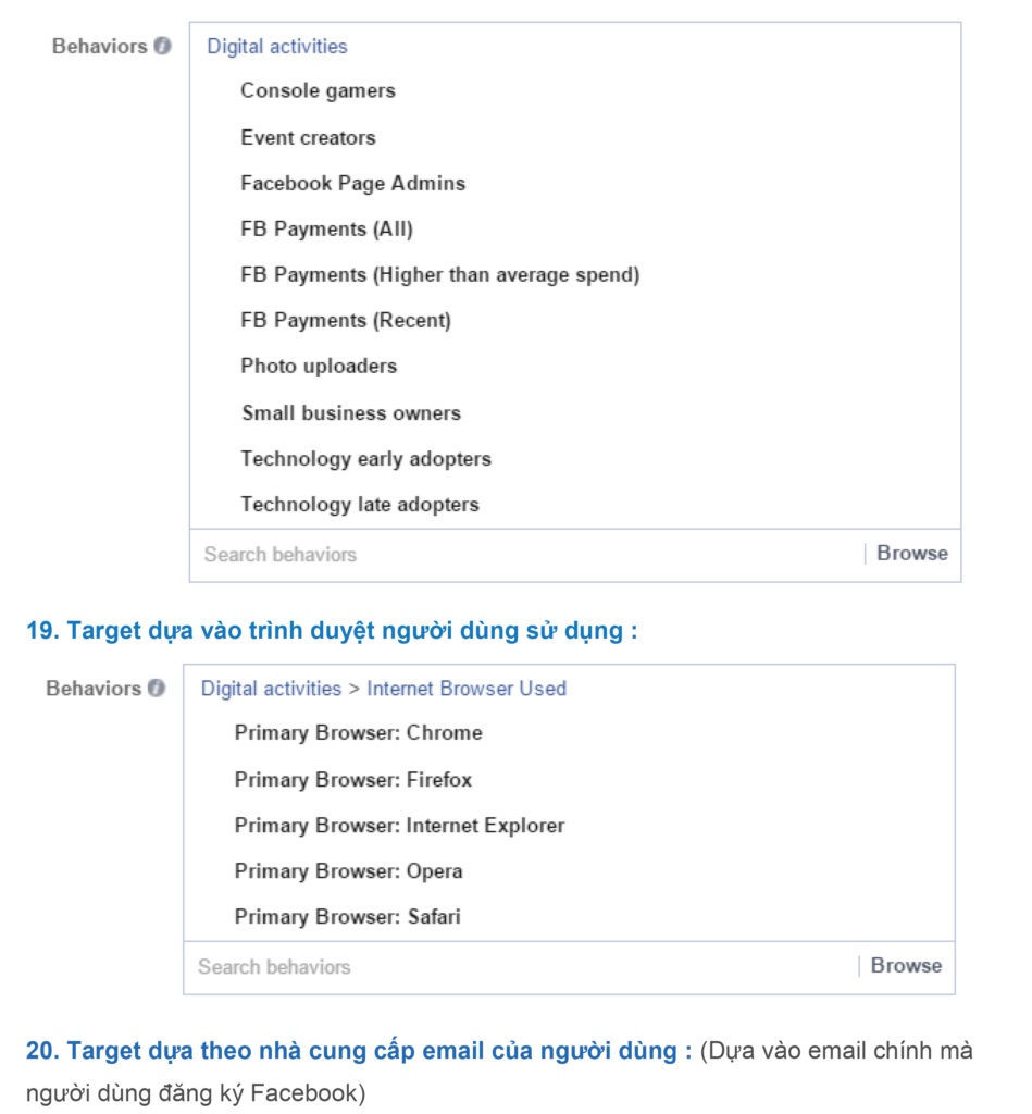 Ảnh minh hoạ: Những đặc điểm có thể target trên quảng cáo facebook (10)