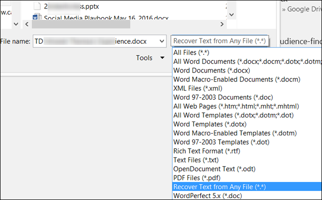 Ảnh minh hoạ: khắc phục file Word 2016 bị lỗi (3)