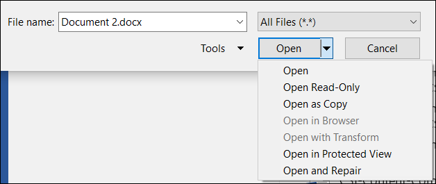 Ảnh minh hoạ: khắc phục file Word 2016 bị lỗi (6)