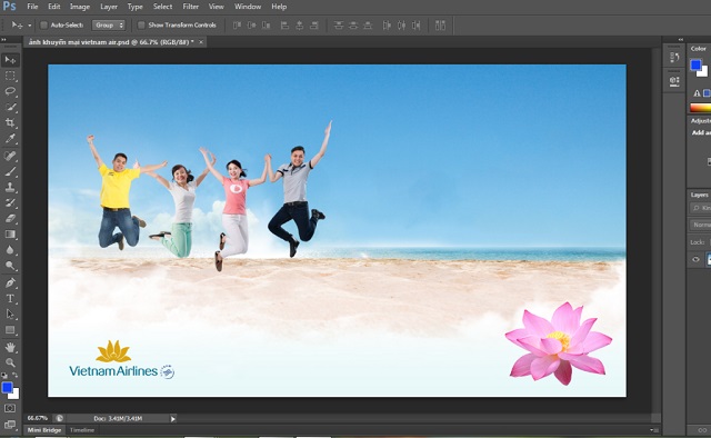 Ảnh minh hoạ: Cách xoá chữ trên ảnh bằng photoshop (3)