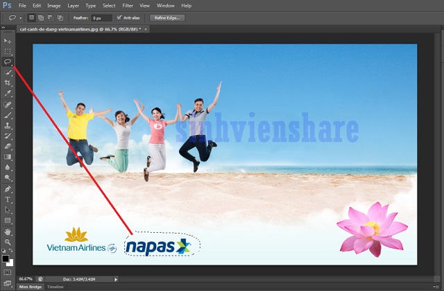 Ảnh minh hoạ: Cách xoá chữ trên ảnh bằng photoshop