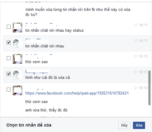 Ảnh minh hoạ: Cách xóa tin nhắn trên facebook (3)