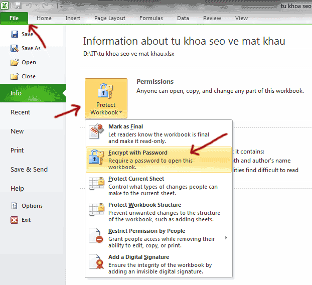 cách xóa bỏ mật khẩu excel (3)