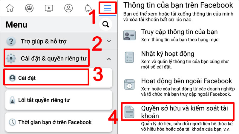 Ảnh minh hoạ: xoá tài khoản facebook vĩnh viễn trên điện thoại (1)