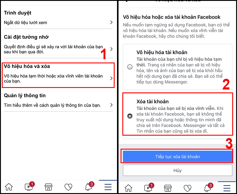 Ảnh minh hoạ: xoá tài khoản facebook vĩnh viễn trên điện thoại (2)