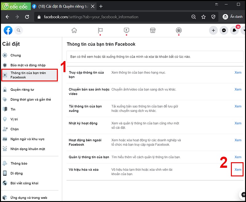 Ảnh minh hoạ: xoá tài khoản facebook vĩnh viễn (2)