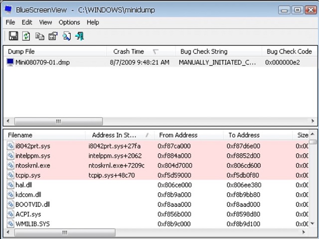 Download BlueScreenView - Phần mềm kiểm tra lỗi màn hình xanh trên máy tính đề bàn, laptop