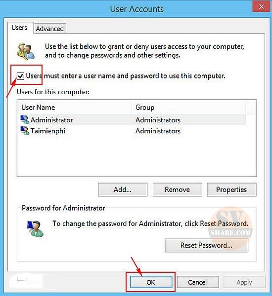 gỡ bỏ mật khẩu đăng nhập máy tính windows 8 (1)