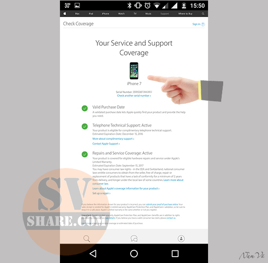 Cách kiểm tra iphone 7, 7Plus chính hãng Apple chính xác (3)