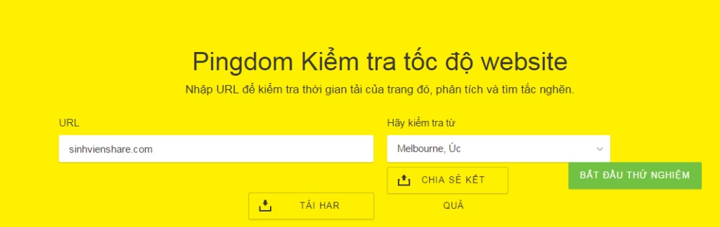 1. PingDoom Tool - Công cụ kiểm tra tốc độ website