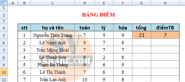 Cách giúp copy công thức trong Excel dễ dàng, nhanh chóng nhất