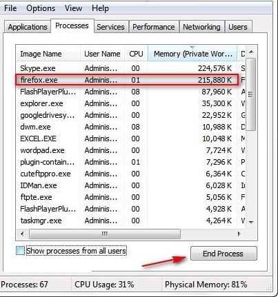 Các bước sửa lỗi Firefox đã khởi động nhưng không phản hồi (1)