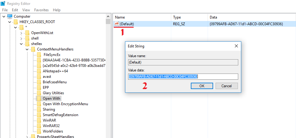 Không hiển thị open with trên máy tính windows 10 (5)