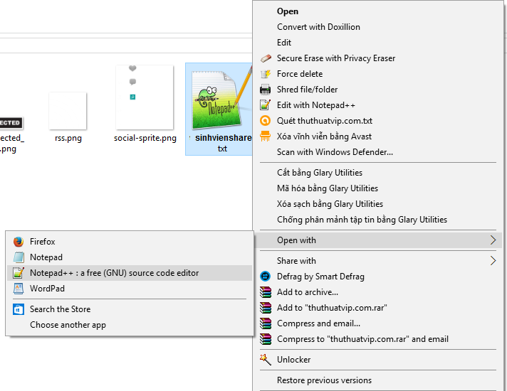 Không hiển thị open with trên máy tính windows 10