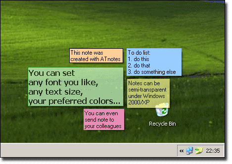 Download ATnotes - Phần mềm tạo nhắc nhở, ghi chú trên máy tính