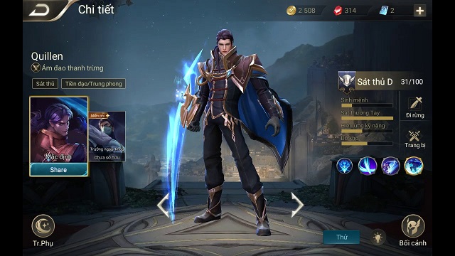 Share acc có quillen trong Liên Quân Mobile