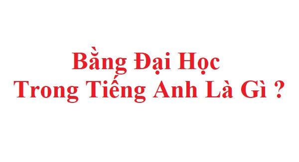 Giải đáp: Bằng đại học tiếng anh nghĩa là gì