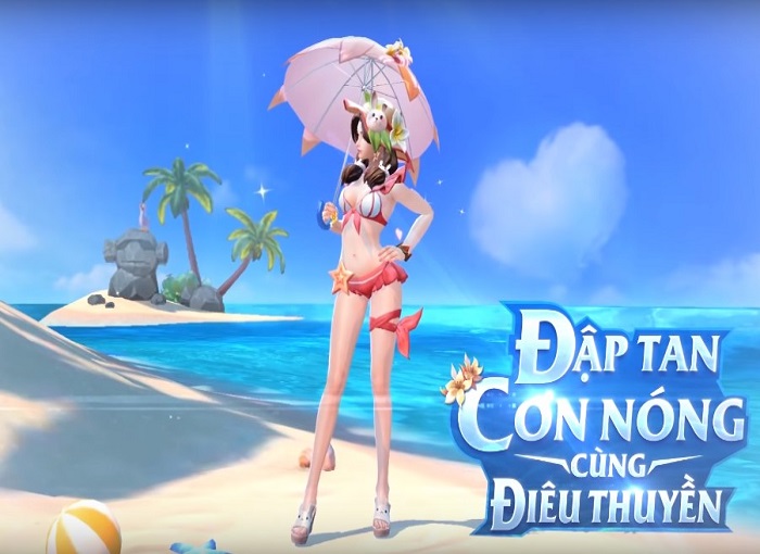 Hình nền : Đập tan cơn nóng mùa hè cùng điêu thuyền skin tiệc bể bơi trong game liên quân mobile