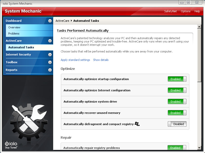 iolo System Mechanic – Phần mềm tăng tốc, kiểm tra hệ thống máy tính